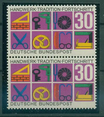 BUND 1968 PLATTENFEHLER Nr 553 f29B postfrisch (228469)