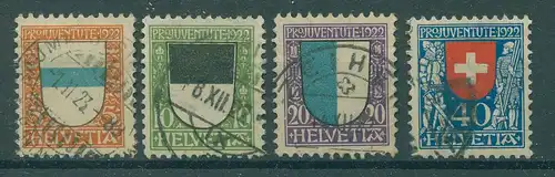 SCHWEIZ 1922 Nr 175-178 gestempelt (228571)