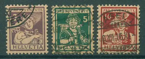 SCHWEIZ 1916 Nr 130-132 gestempelt (228575)