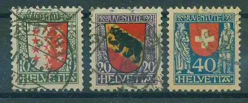 SCHWEIZ 1921 Nr 172-174 gestempelt (228581)