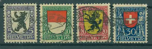 SCHWEIZ 1924 Nr 209-212 gestempelt (228583)
