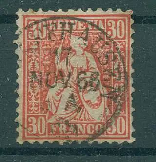 SCHWEIZ 1862 Nr 25 gestempelt (228599)