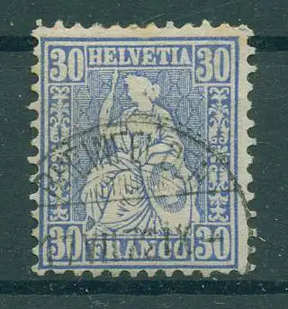 SCHWEIZ 1867 Nr 33 gestempelt (228600)