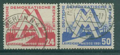 DDR 1951 Nr 282-283 gestempelt (228663)