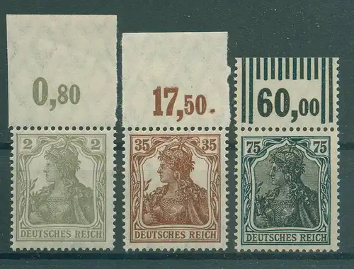 DEUTSCHES REICH 1918 Nr 102-104 postfrisch (228996)