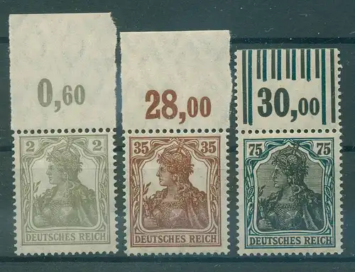 DEUTSCHES REICH 1918 Nr 102-104 postfrisch (228997)