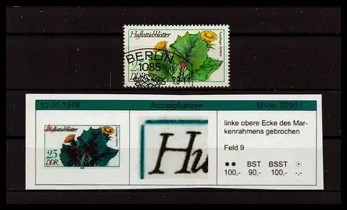 DDR 1978 PLATTENFEHLER Nr 2290 I gestempelt (229486)