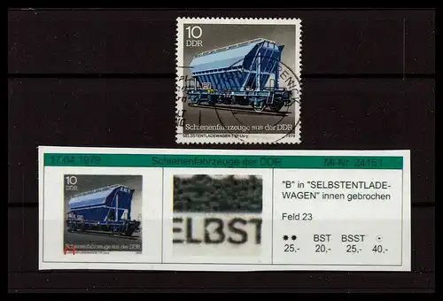 DDR 1979 PLATTENFEHLER Nr 2415 I gestempelt (229507)