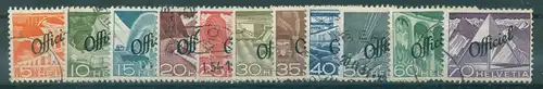 SCHWEIZ 1950 Nr D64-74 gestempelt (229946)