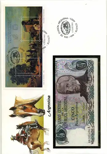 ARGENTINIEN 1985 Banknotenbrief gestempelt (700878)