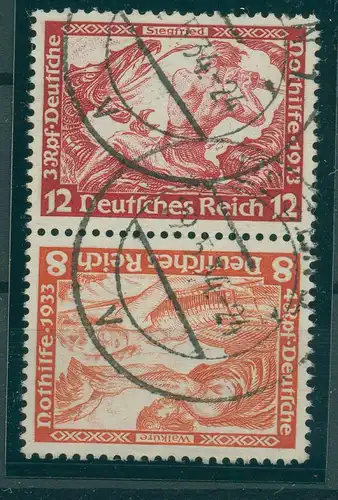 DEUTSCHES REICH 1933 ZD Nr SK20 gestempelt (230784)