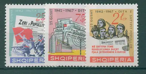 ALBANIEN 1967 Nr 1185-1187 postfrisch (230666)