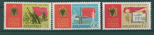 ALBANIEN 1967 Nr 1190-1192 postfrisch (230668)