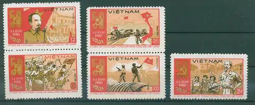 VIETNAM 1980 Nr 1085-1089 postfrisch (230735)