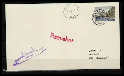 FÄRÖER 1977 echt gelaufener Brief gestempelt (620084)