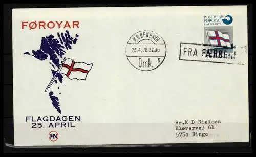 FÄRÖER 1978 echt gelaufener Brief gestempelt (620085)