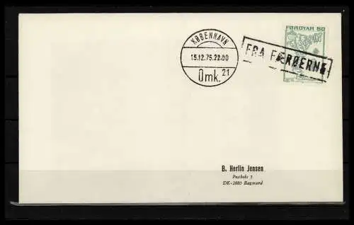 FÄRÖER 1975 echt gelaufener Brief gestempelt (620093)