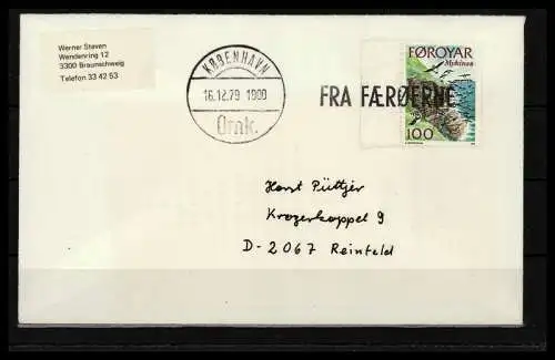 FÄRÖER 1979 echt gelaufener Brief gestempelt (620100)