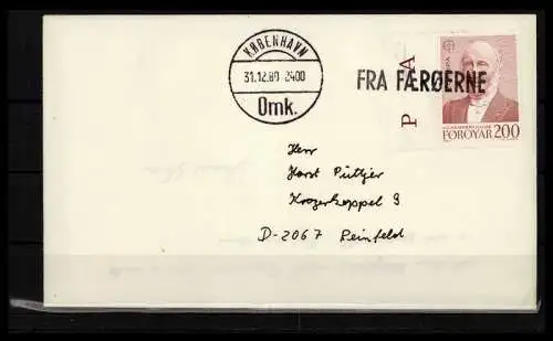 FÄRÖER 1980 echt gelaufener Brief gestempelt (620105)