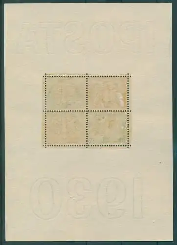 DEUTSCHES REICH 1930 Bl.1 postfrisch (921633)