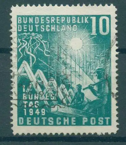 BUND 1949 PLATTENFEHLER Nr 111 II gestempelt (921683)