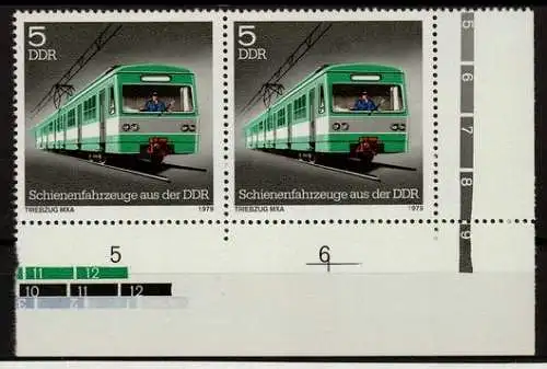 DDR 1979 PLATTENFEHLER Nr 2414 F30 postfrisch (229505)