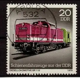 DDR 1979 PLATTENFEHLER Nr 2416 F20 gestempelt (229519)