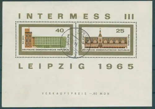 DDR 1965 PLATTENFEHLER Block 24 F2 1127-1128 gestempelt (233417)