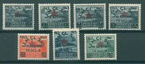 ALBANIEN 1945 Nr 368-374 postfrisch (233719)