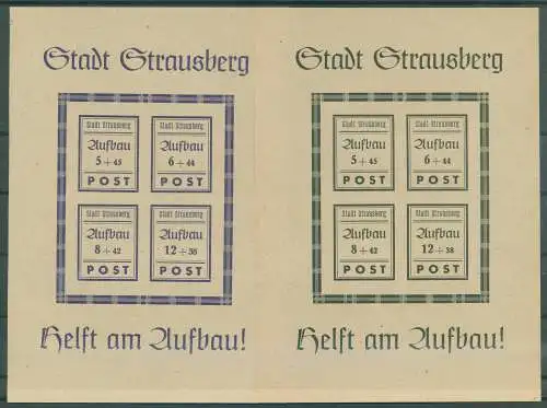 STRAUSBERG 1946 Bl.1+2 postfrisch (233884)