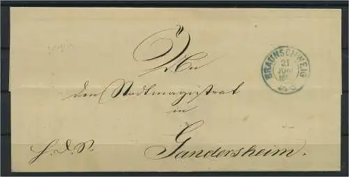 BRAUNSCHWEIG 1859 Vorphilabrief siehe Beschreibung (118875)
