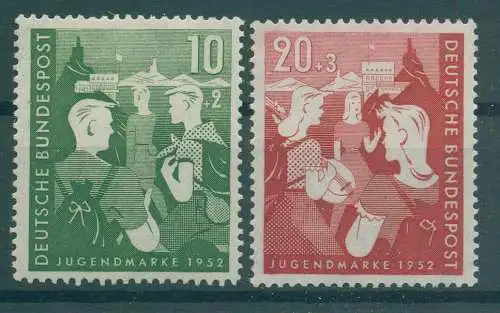 BUND 1952 Nr 153-154 postfrisch (234804)