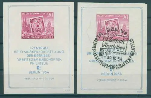 DDR 1954 Bl.10 gestempelt (234867)