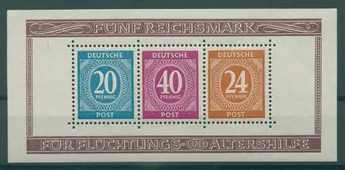 KONTROLLRAT 1946 Bl.12A postfrisch (234875)