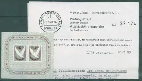 SCHWEIZ 1945 Bl.12 postfrisch (233829)