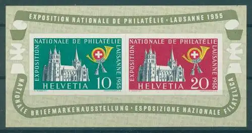 SCHWEIZ 1955 Nr Bl.15 postfrisch (233952)