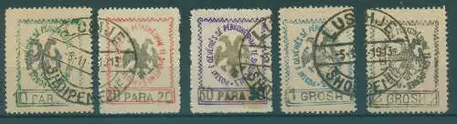 ALBANIEN 1913 Nr 24-28 gestempelt (233587)