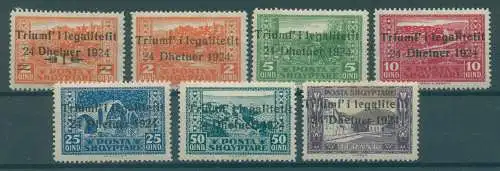 ALBANIEN 1925 Nr 104-110 ungebraucht (233659)