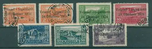 ALBANIEN 1925 Nr 104-110 gestempelt (233661)