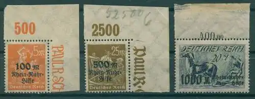 DEUTSCHES REICH 1923 Nr 258-260 postfrisch (922009)