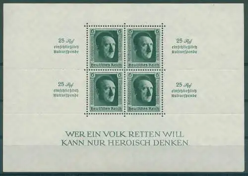 DEUTSCHES REICH 1937 Bl.11 postfrisch (922169)