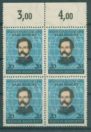 BUND 1952 Nr 155 postfrisch (922232)