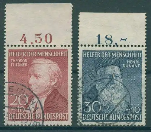 BUND 1952 Nr 158+159 gestempelt (922237)