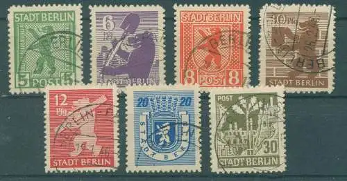 SBZ 1945 Nr 1-7B gestempelt (922328)