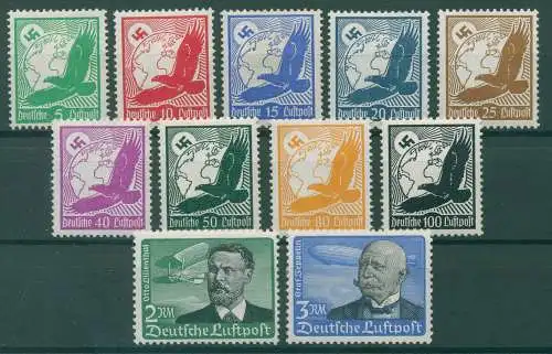 DEUTSCHES REICH 1934 Nr 529-539x ungebraucht (923629)