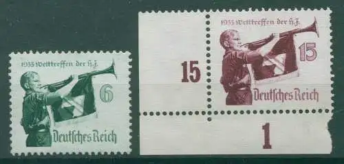 DEUTSCHES REICH 1935 Nr 584-585y postfrisch (923650)