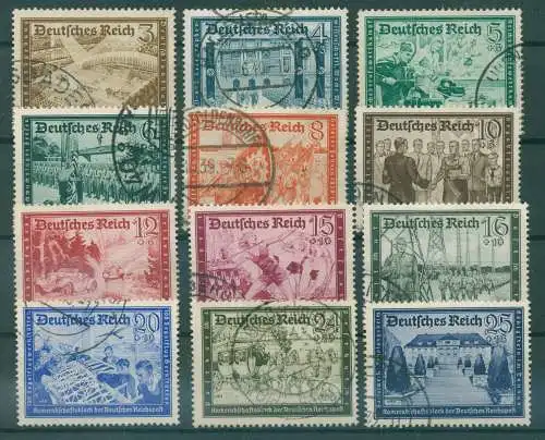 DEUTSCHES REICH 1939 Nr 702-713 gestempelt (923709)