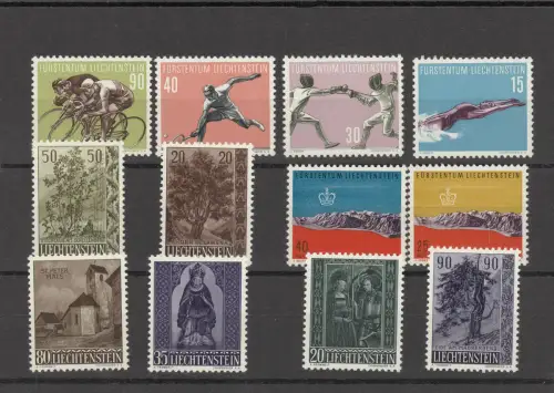LIECHTENSTEIN Lot aus 1958 postfrisch (924118)
