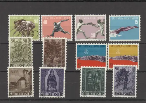 LIECHTENSTEIN Lot aus 1958 postfrisch (924118)