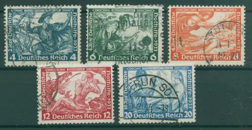 DEUTSCHES REICH 1933 Nr 500-505B gestempelt (923621)